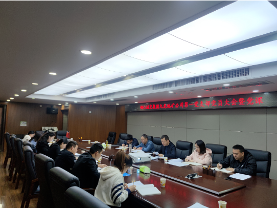 銅仁城交集團九龍地礦公司第一黨支部開展 集中學習研討會